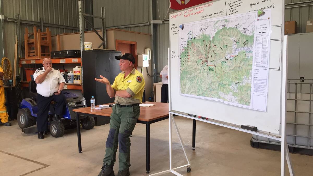 A GLOOMY PICTURE: NPWS Simon Hemer describes the reality of the Andersons Creek fire threat to Thora residents
