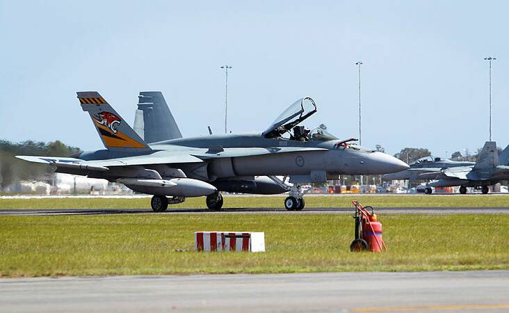 CLASSIC HORNET: Flyover tomorrow, Wednesday. Photo courtesy of Dept of Defence