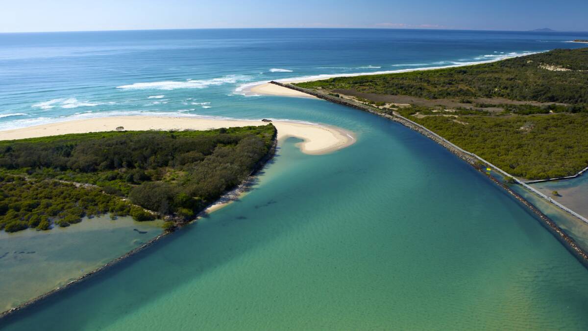WELL WORTH CARING FOR: Aerial view of the estuary at Urunga