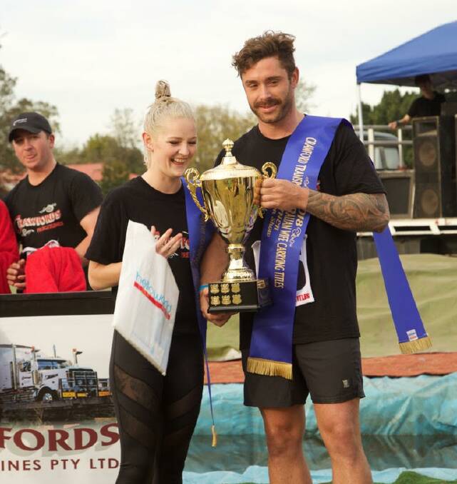 FANTASTIC: Dylan Hedges and Alana Flemming claim their trophy. Photo: Shelly B Photography 