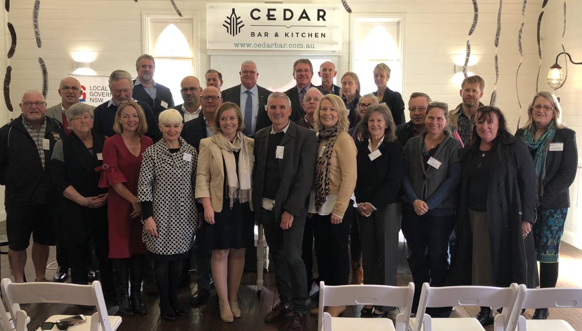 LOCAL GOVERNMENT FORUM: Councillors and their senior staff gathered at 
Bellingen's Cedar Bar and Kitchen yesterday
