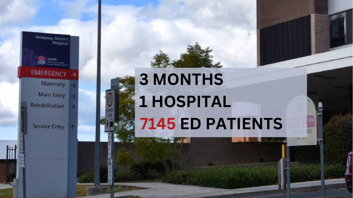 There were 7145 ED attendances at Kempsey Hospital from October and December 2023. Picture by Emily Walker