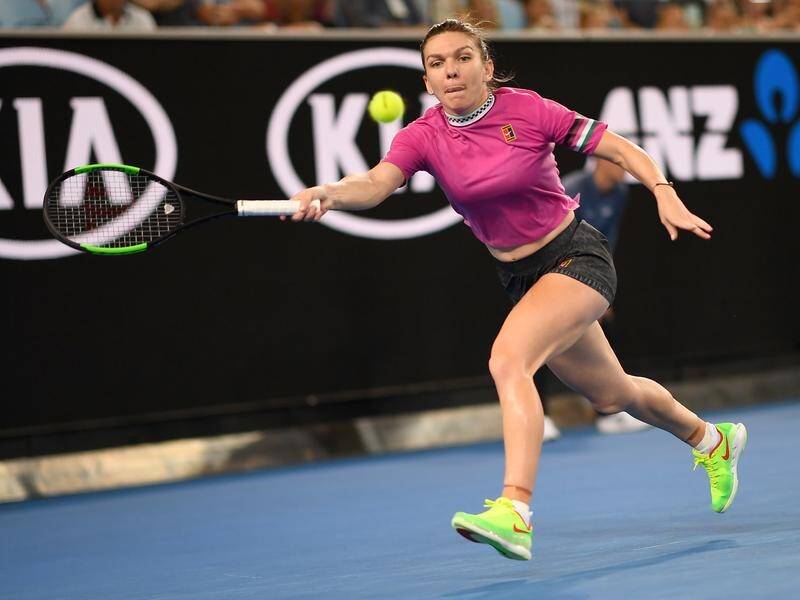 Simona Halep came from a set down to beat Kaia Kanepi in the first round of the Australian Open.