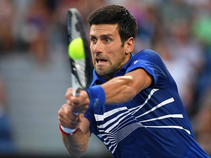 Novak Djokovic is through to the second round of the Australian Open after beating Mitchell Krueger.