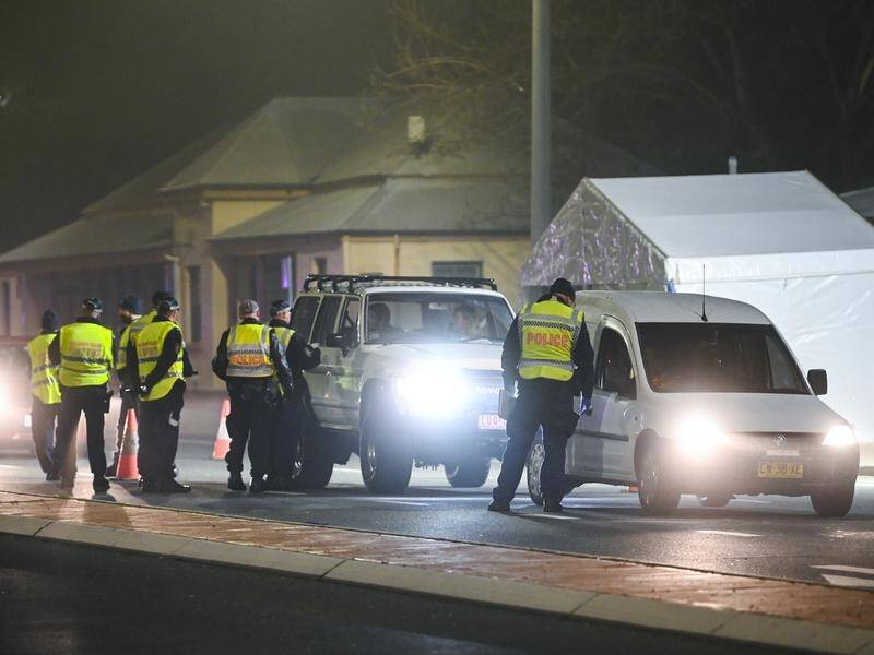 NSW Police say they turned back one car before midnight at the NSW-Victoria border town of Albury.