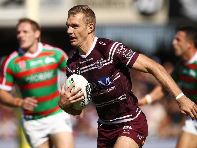 Tom Trbojevic pulled up with a hamstring injury in Manly's NRL win over South Sydney.