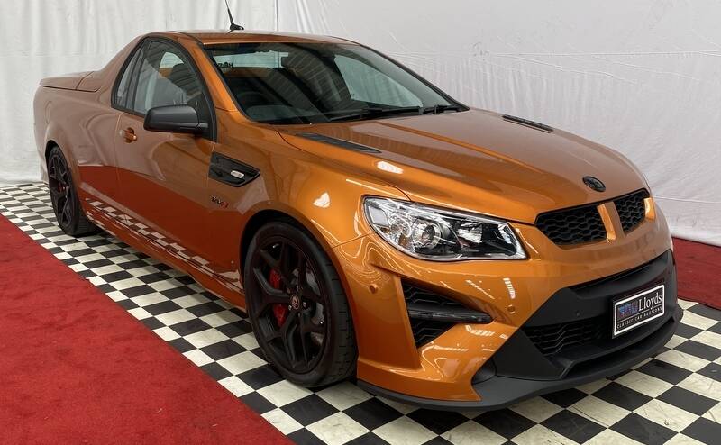 The 2017 Holden HSV GTSR W1 Maloo Ute broke the record for Australia's most expensive road registerable muscle car, selling for $1,050,000 at auction. Photo: Supplied 
